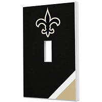 New Orleans Saints Diagonal Stripe Single Toggle Light Switch Plate
