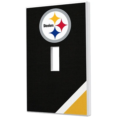 Pittsburgh Steelers Diagonal Stripe Single Toggle Light Switch Plate
