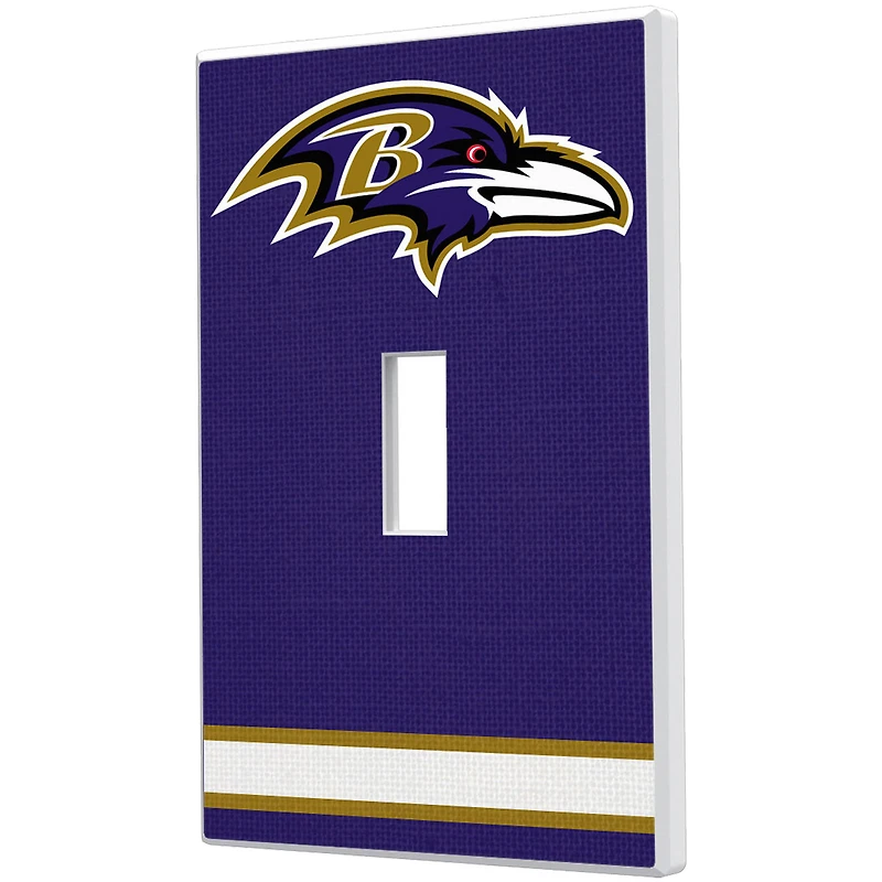 Baltimore Ravens Stripe Single Toggle Light Switch Plate