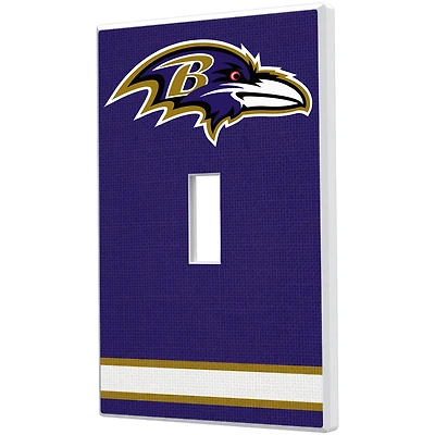 Baltimore Ravens Stripe Single Toggle Light Switch Plate