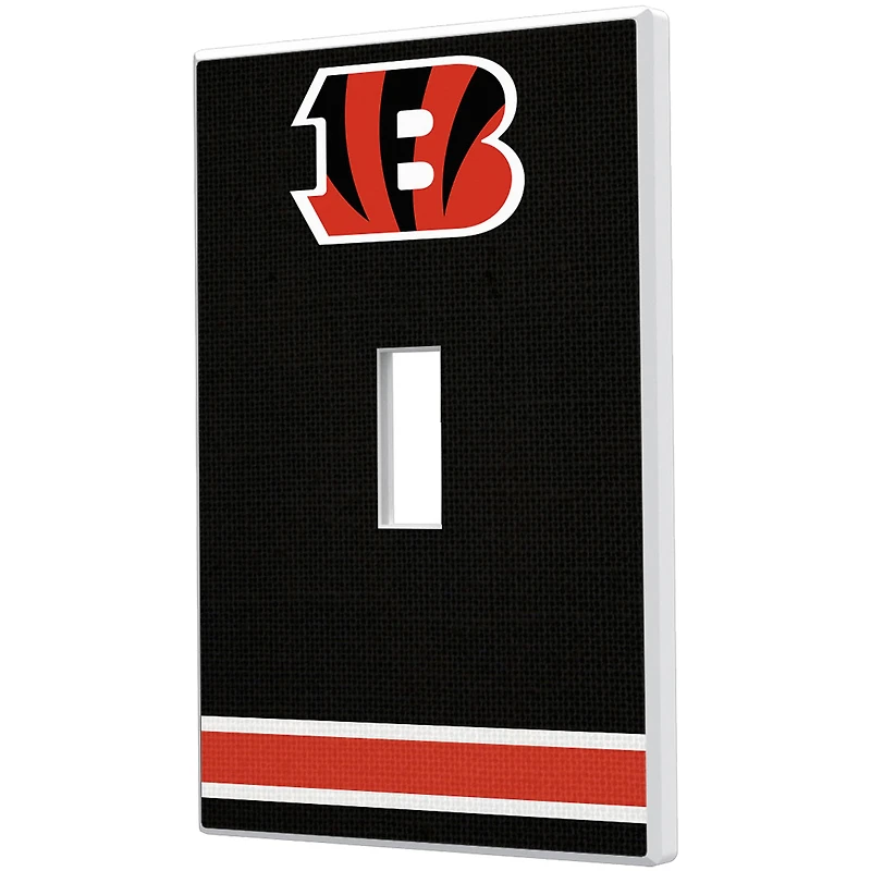 Cincinnati Bengals Stripe Single Toggle Light Switch Plate