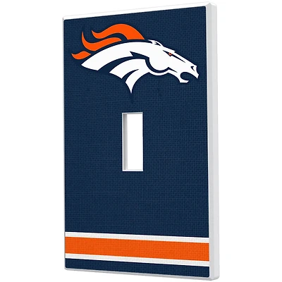 Denver Broncos Stripe Single Toggle Light Switch Plate
