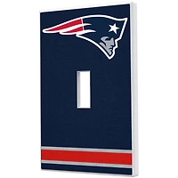 New England Patriots Stripe Single Toggle Light Switch Plate