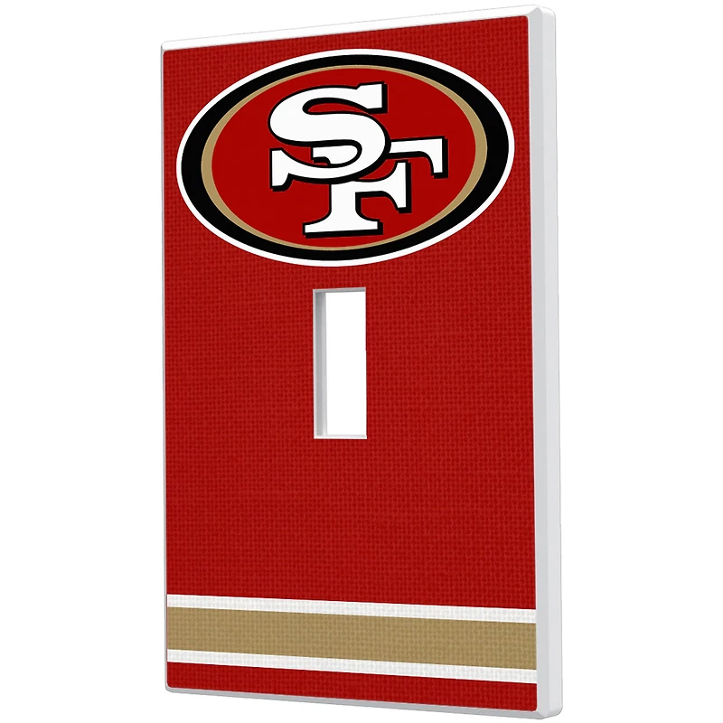 San Francisco 49ers Stripe Single Toggle Light Switch Plate