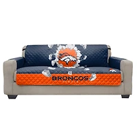 Denver Broncos 75'' x 110'' 3D Sofa Protector - Blue