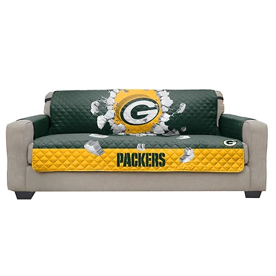Green Bay Packers 75'' x 110'' 3D Sofa Protector - Green
