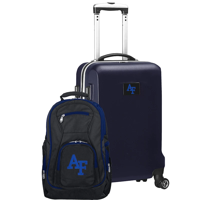 Air Force Falcons Deluxe 2-Piece Backpack and Carry-On Set - Navy
