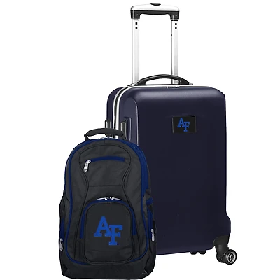 Air Force Falcons Deluxe 2-Piece Backpack and Carry-On Set - Navy