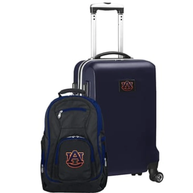 Auburn Tigers Deluxe 2-Piece Backpack and Carry-On Set - Navy