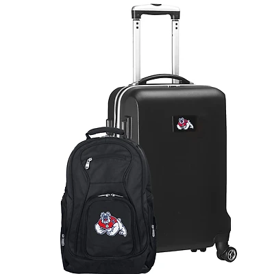Fresno State Bulldogs Deluxe 2-Piece Backpack and Carry-On Set