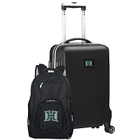 Hawaii Warriors Deluxe 2-Piece Backpack and Carry-On Set