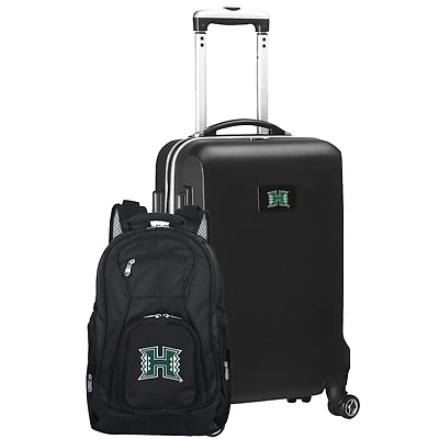 Hawaii Warriors Deluxe 2-Piece Backpack and Carry-On Set
