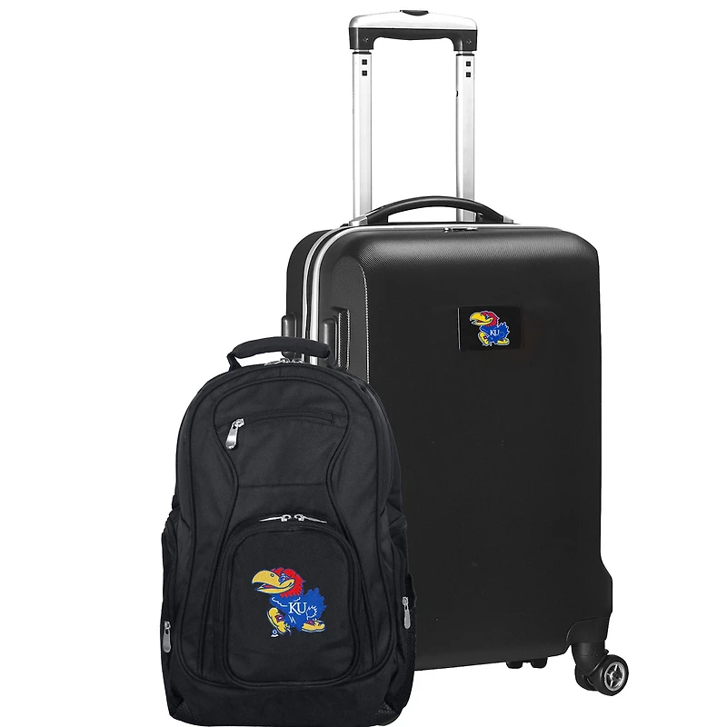 Kansas Jayhawks Deluxe 2-Piece Backpack and Carry-On Set