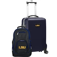 LSU Tigers Deluxe 2-Piece Backpack and Carry-On Set - Navy