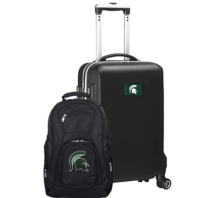 Michigan State Spartans Deluxe 2-Piece Backpack and Carry-On Set
