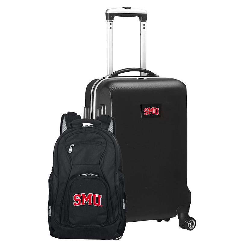 SMU Mustangs Deluxe 2-Piece Backpack and Carry-On Set