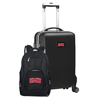 SMU Mustangs Deluxe 2-Piece Backpack and Carry-On Set