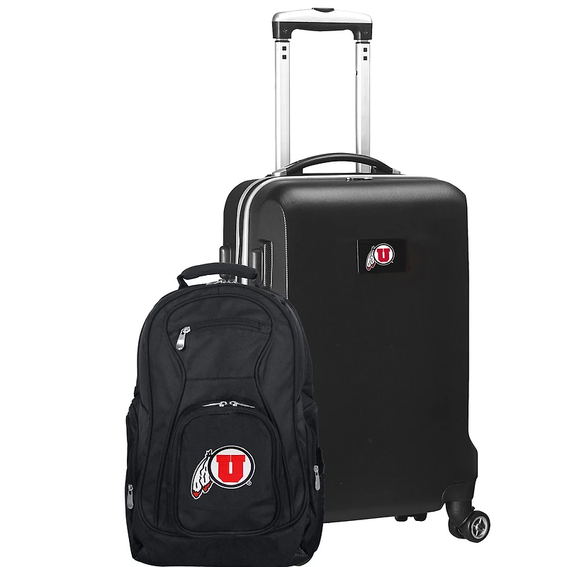 Utah Utes Deluxe 2-Piece Backpack and Carry-On Set