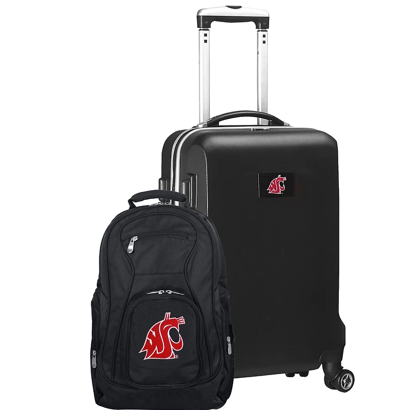 Washington State Cougars Deluxe 2-Piece Backpack and Carry-On Set