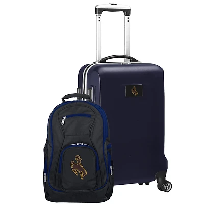 Wyoming Cowboys Deluxe 2-Piece Backpack and Carry-On Set