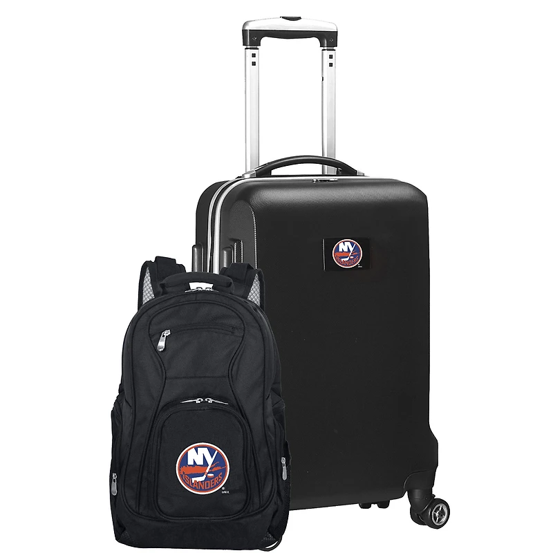 MOJO Black New York Islanders Deluxe 2-Piece Backpack and Carry-On Set