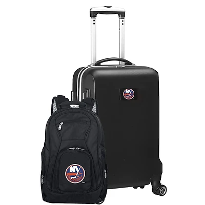 MOJO Black New York Islanders Deluxe 2-Piece Backpack and Carry-On Set