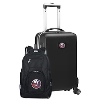 MOJO Black New York Islanders Deluxe 2-Piece Backpack and Carry-On Set