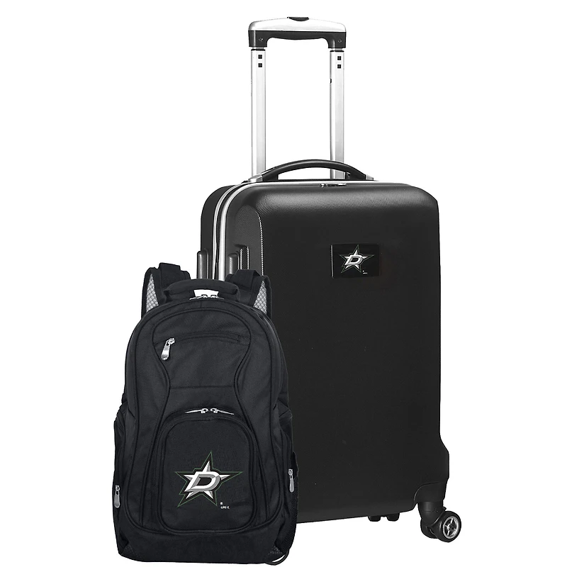 MOJO Black Dallas Stars Deluxe 2-Piece Backpack and Carry-On Set