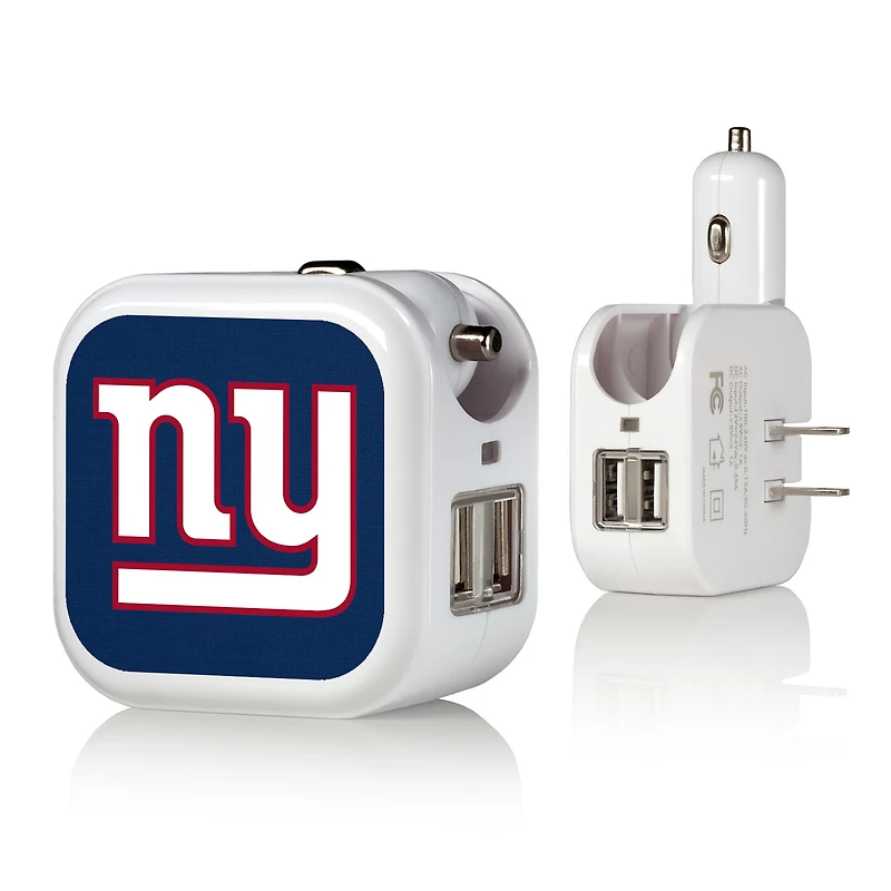 New York Giants Solid Design USB Charger
