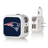 New England Patriots Solid Design USB Charger