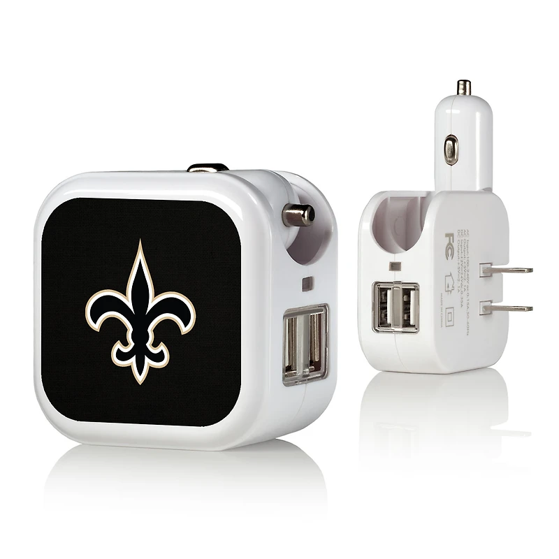 New Orleans Saints Solid Design USB Charger