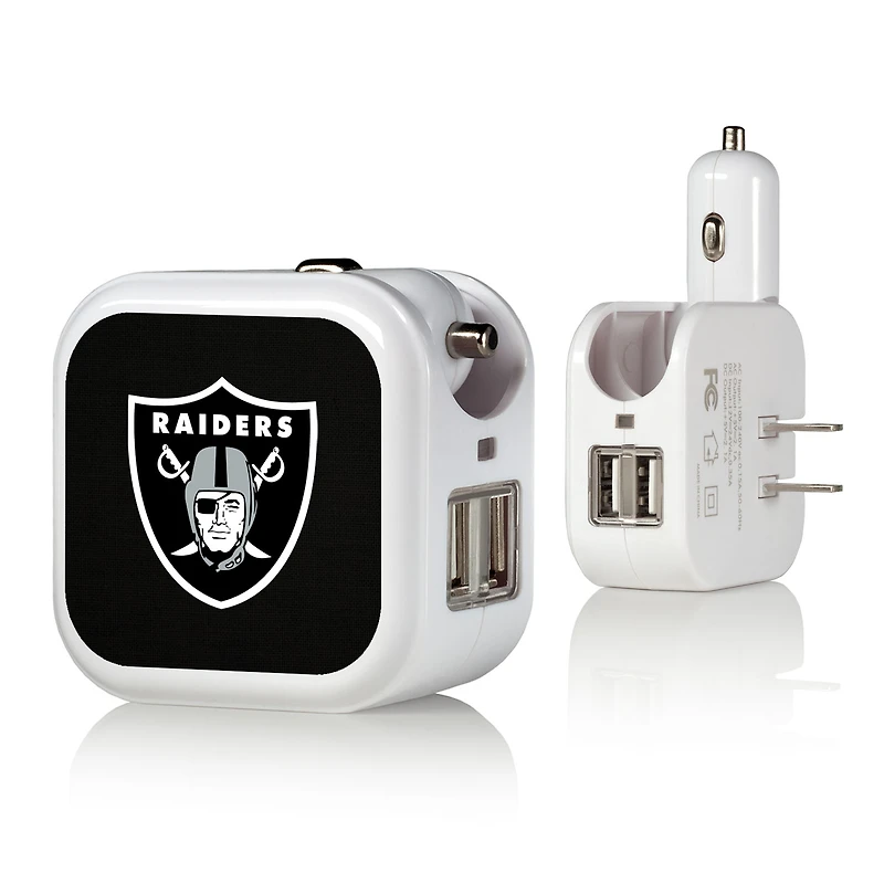 Las Vegas Raiders Solid Design USB Charger