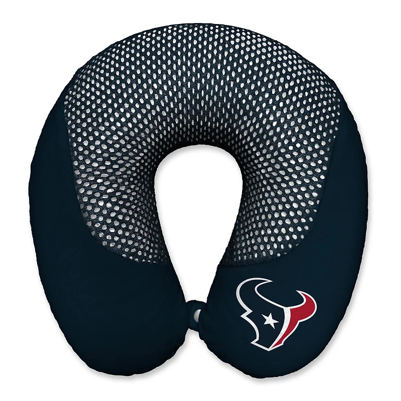 Houston Texans Cooling Gel Plush Memory Foam Travel Pillow - Blue