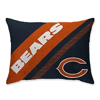 Chicago Bears Super Plush Mink Diagonal Bed Pillow - Blue