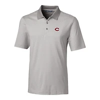 Men's Cutter & Buck Gray Cincinnati Reds Big & Tall Forge Tonal Stripe Polo