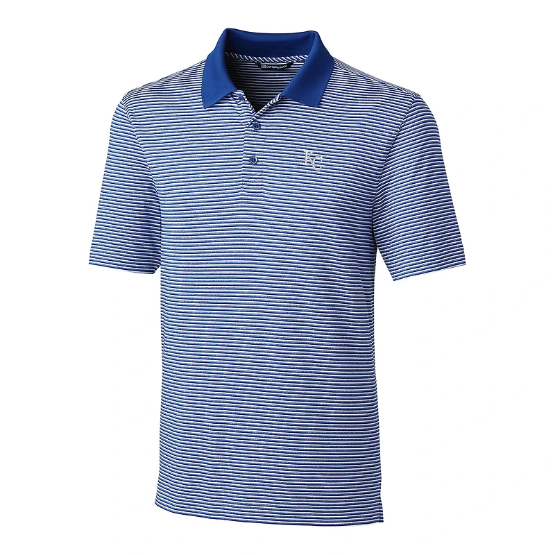 Men's Cutter & Buck Royal Kansas City Royals Big & Tall Forge Tonal Stripe Polo