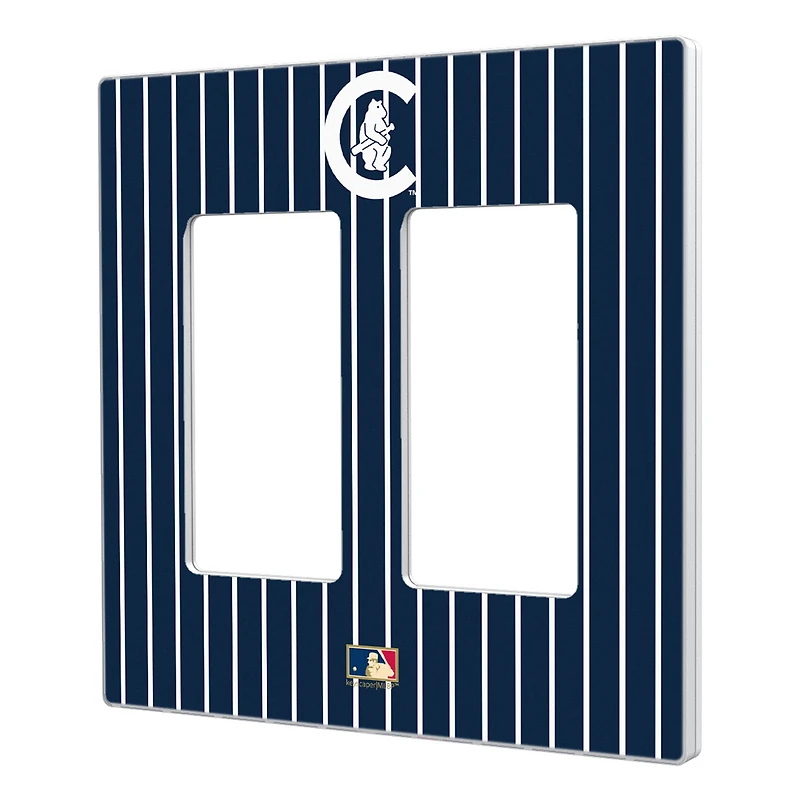 Chicago Cubs Cooperstown Pinstripe Double Rocker Light Switch Plate