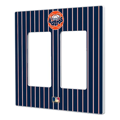 Houston Astros 1977-1998 Cooperstown Pinstripe Double Rocker Light Switch Plate
