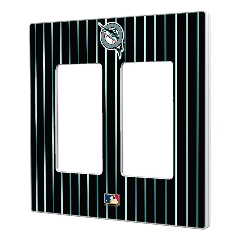 Miami Marlins 1993-2011 Cooperstown Pinstripe Double Rocker Light Switch Plate
