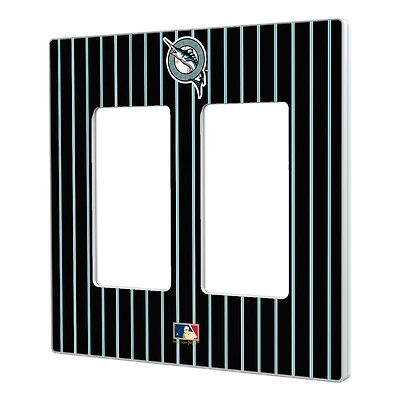 Miami Marlins 1993-2011 Cooperstown Pinstripe Double Rocker Light Switch Plate