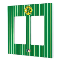 Athletics 1971-1981 Cooperstown Pinstripe Double Rocker Light Switch Plate
