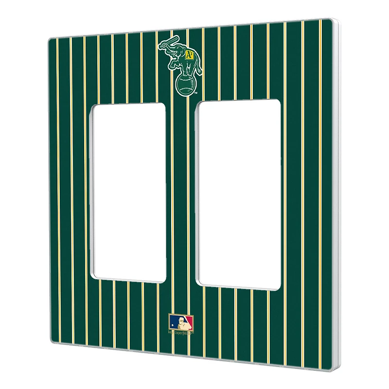 Athletics 1988 Cooperstown Pinstripe Double Rocker Light Switch Plate