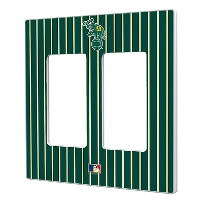 Athletics 1988 Cooperstown Pinstripe Double Rocker Light Switch Plate