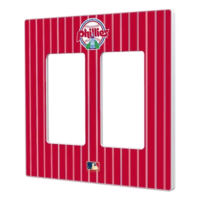 Philadelphia Phillies 1984-1991 Cooperstown Pinstripe Double Rocker Light Switch Plate
