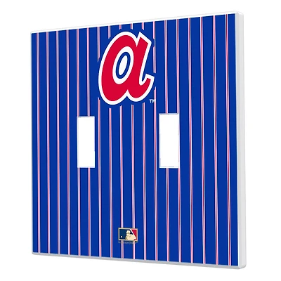Atlanta Braves Cooperstown Pinstripe Double Toggle Light Switch Plate