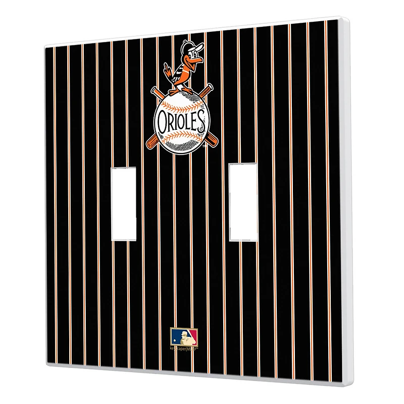 Baltimore Orioles 1954-1963 Cooperstown Pinstripe Double Toggle Light Switch Plate