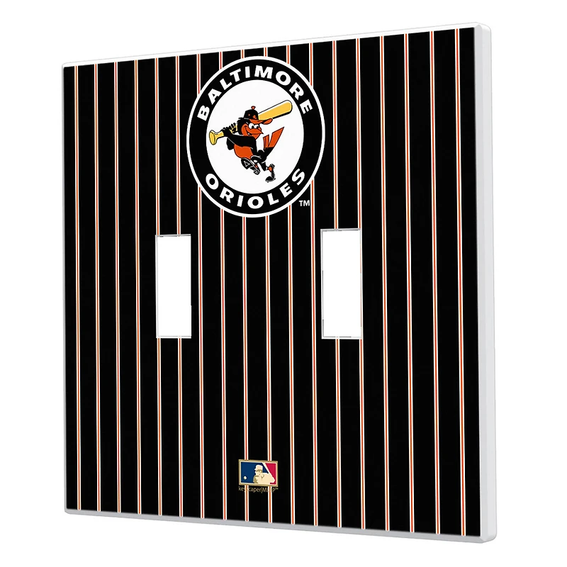 Baltimore Orioles 1966-1969 Cooperstown Pinstripe Double Toggle Light Switch Plate