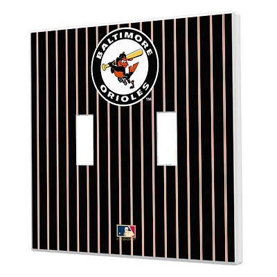 Baltimore Orioles 1966-1969 Cooperstown Pinstripe Double Toggle Light Switch Plate