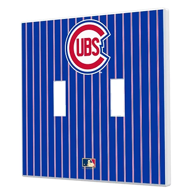Chicago Cubs Cooperstown Pinstripe Double Toggle Light Switch Plate