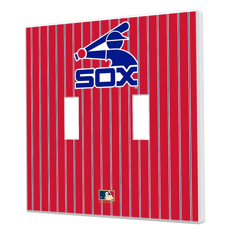 Chicago White Sox 1976-1981 Cooperstown Pinstripe Double Toggle Light Switch Plate